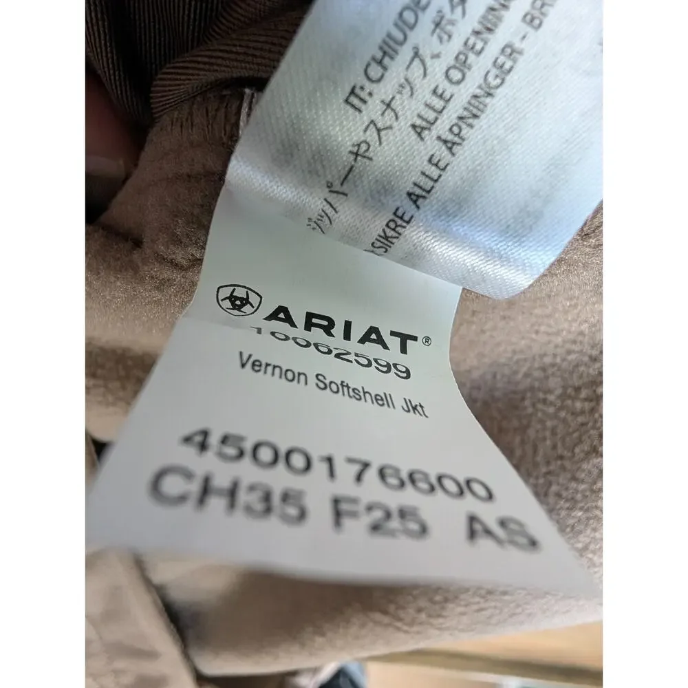 NWT Ariat Vernon Softshell Jacket Men's Large Khaki Southwest Full Zip 10062599